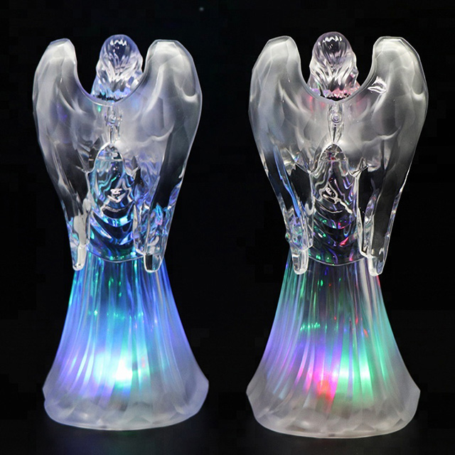 Glitter LED Lighted Christmas Angel Christian Gifts Souvenir 