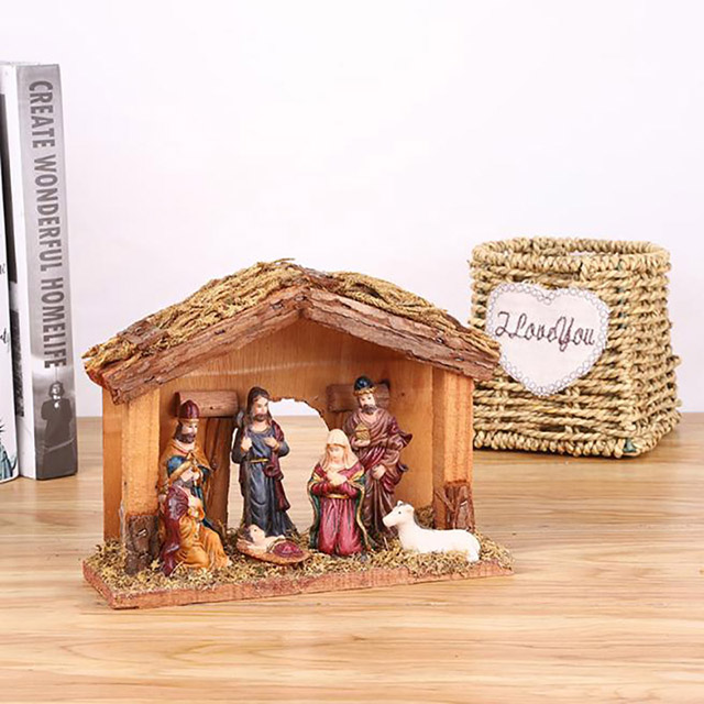 Birth Of Jesus Woodiness Decoration Creative Christmas Gift 