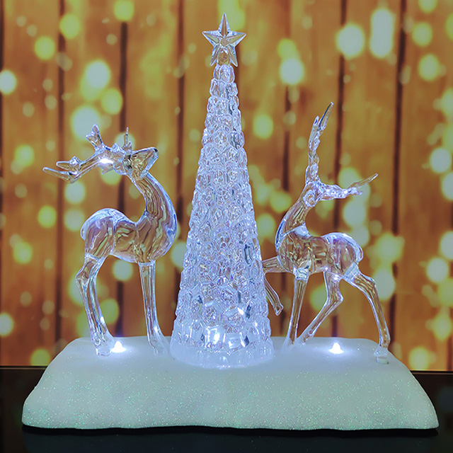 LED Lighted Christmas Deer With Music Christian Gift 