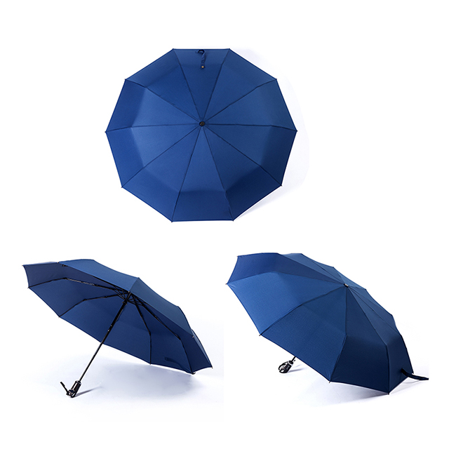 Rainy Pure Color Luxury Men's Business Folding Umbrella