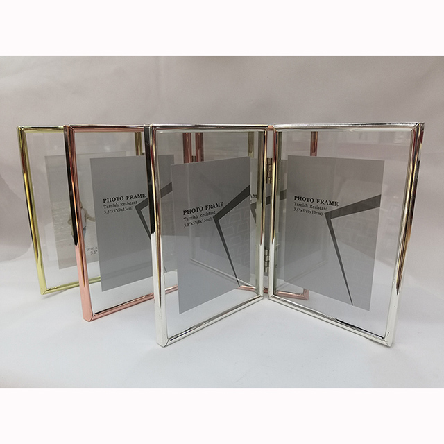 Tabletop Decoration Metal Glass Double Frame Christian Gift 