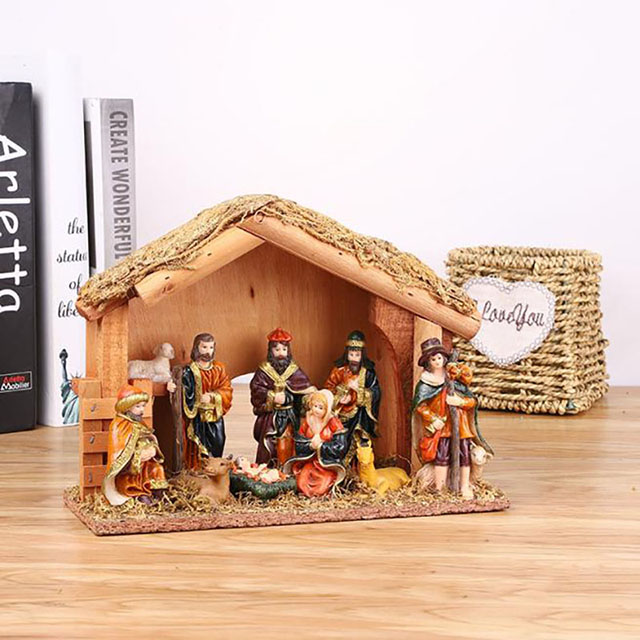 Christmas Origin The Nativity Story Cabin Decoration Gift