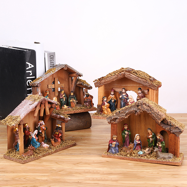 Birth Of Jesus Woodiness Decoration Creative Christmas Gift 