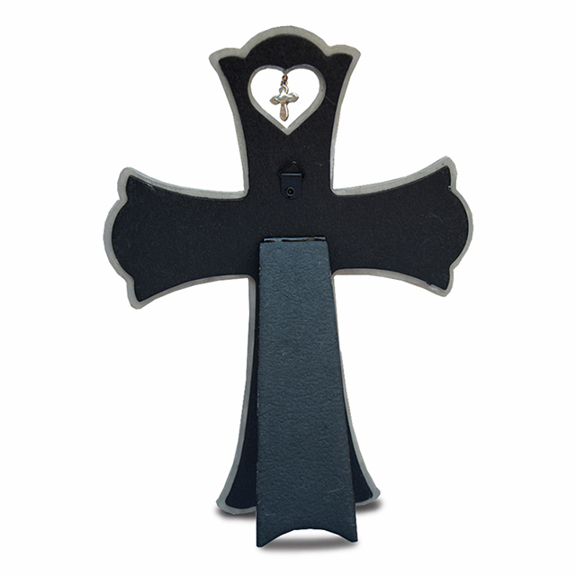 Woman Resin Hand-Painted Cross Sculpture Christian Product 