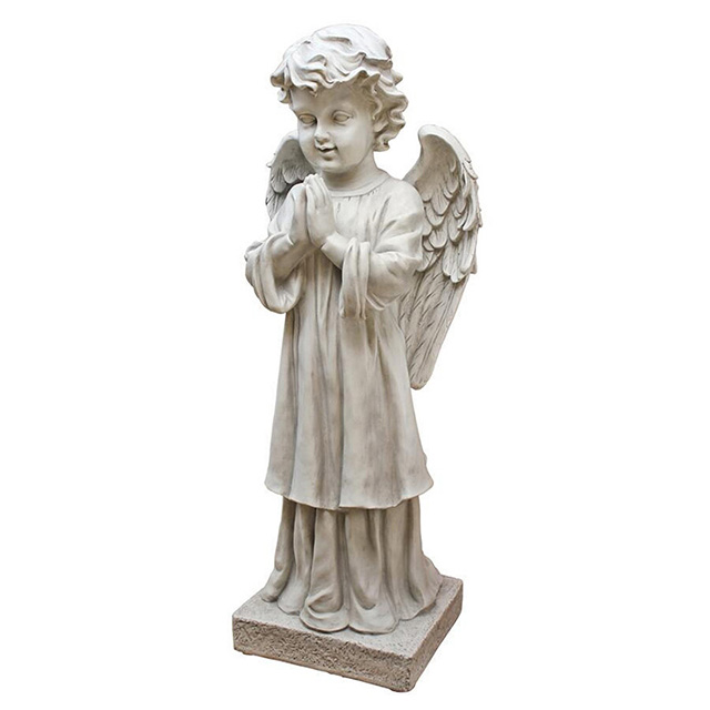 Home Polyresin Craft Decoration Angel Sculpt Christian Statue 