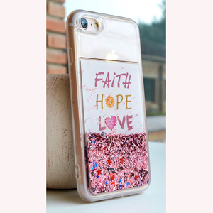 Faith Hope Love Liquid Quicksand Iphone7 Phone Shell 