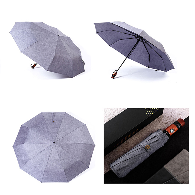  Entry Lux Automatic Design Business Folding Rainy Umbrella 