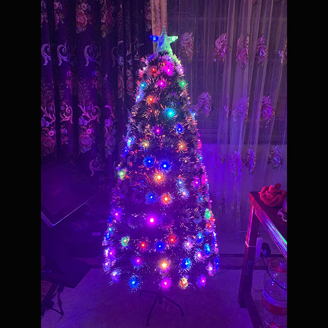 Christian Festive Party Colorful Snowflake Lights Christmas Tree