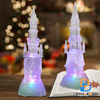 Glitter LED Lighted Christmas Castle Decorative Religion Gift 