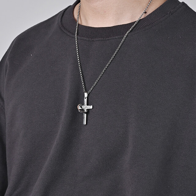 Holy Jewelry Delicate Creative Ring Cross Christian Necklace