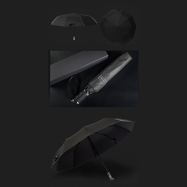 Charm Business Pure Color Automatic Design Folding Umbrella 