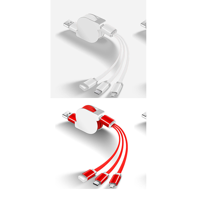 Retractable 3-in-1 Plastic Shell Data Cable Christian Gift