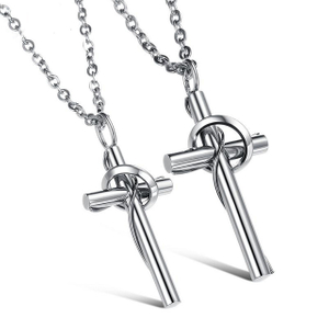 High Quality Charm Ring Decorate Cross Christian Necklace