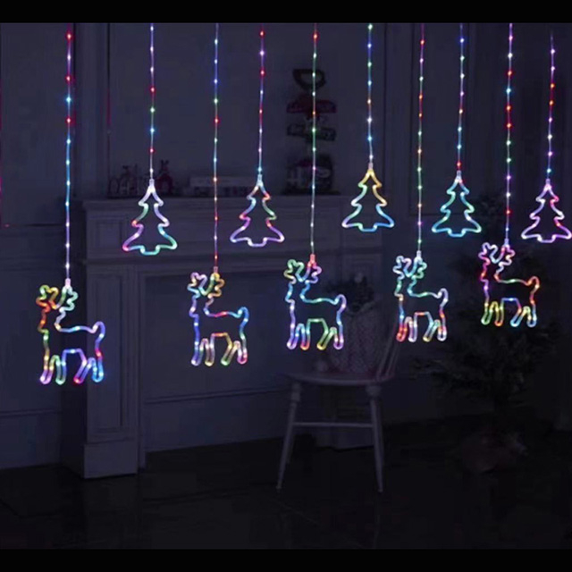 Christmas Trees And Reindeer Christian Gift Hanging Light 
