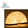 Customizable Text Content Wood Paper Folding Book Lamp 