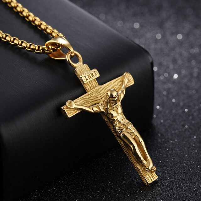 Fashion Men's Coolest Steel Jewelry Charm Christian Necklace