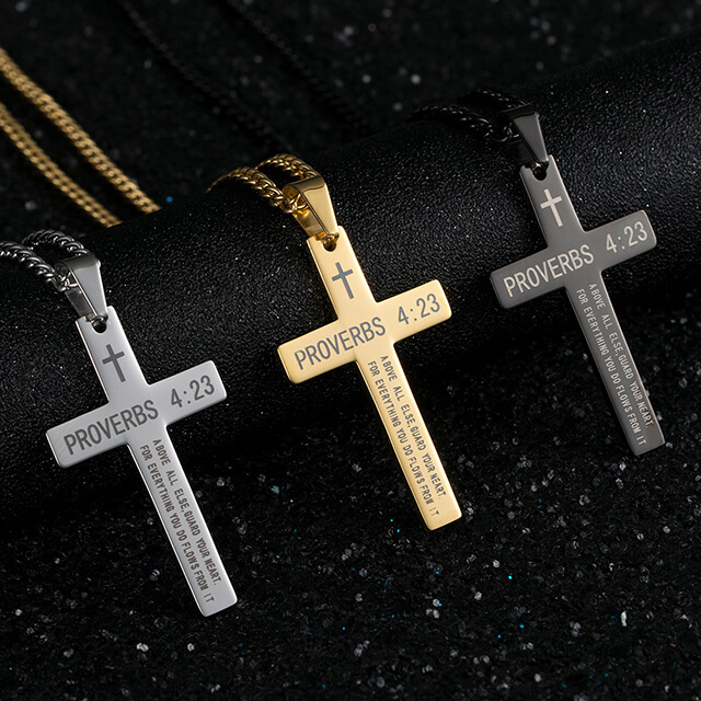 Positive Faith Cross Christian Necklace For Best Friend 