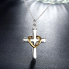Hot Sale Copper Religious Heart Cross Christian Pendant 