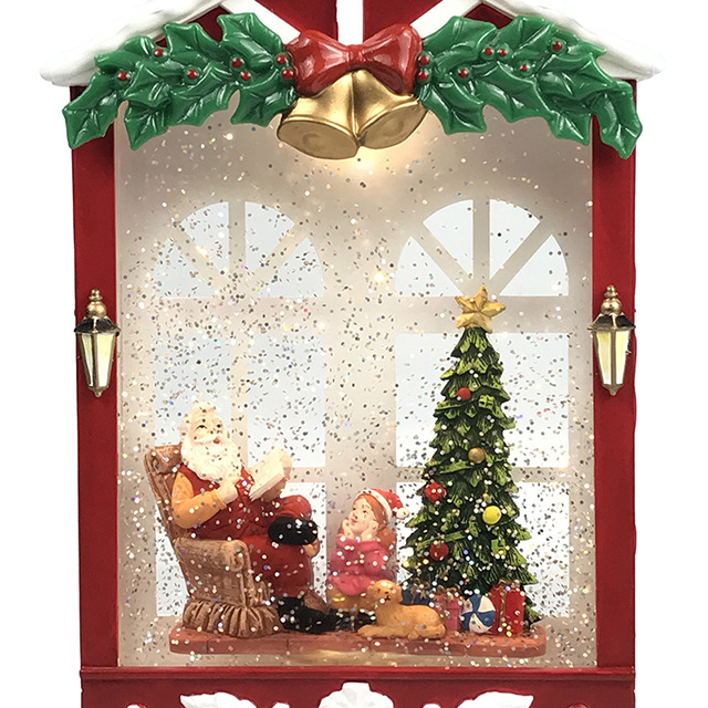 Glitter LED Lighted House With Music Christmas Gift 