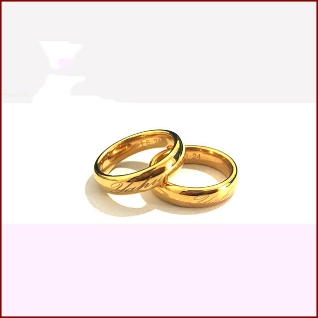 Wedding Gift Classic Salon Gold Plated Christian Ring