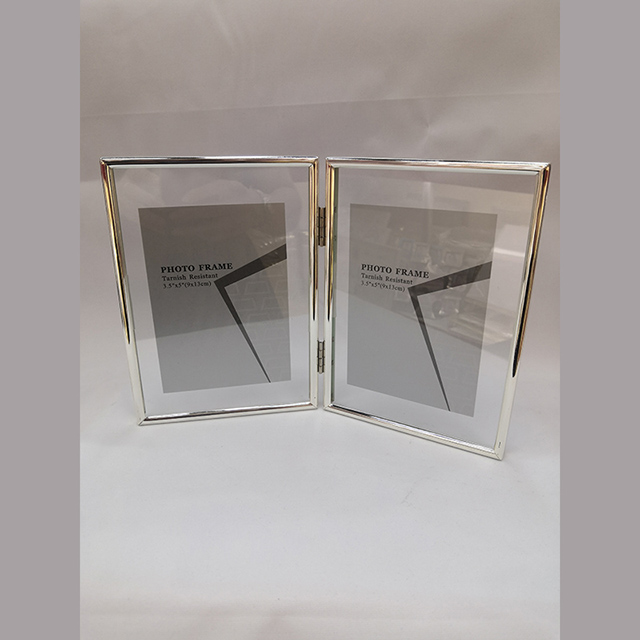 Tabletop Decoration Metal Glass Double Frame Christian Gift 
